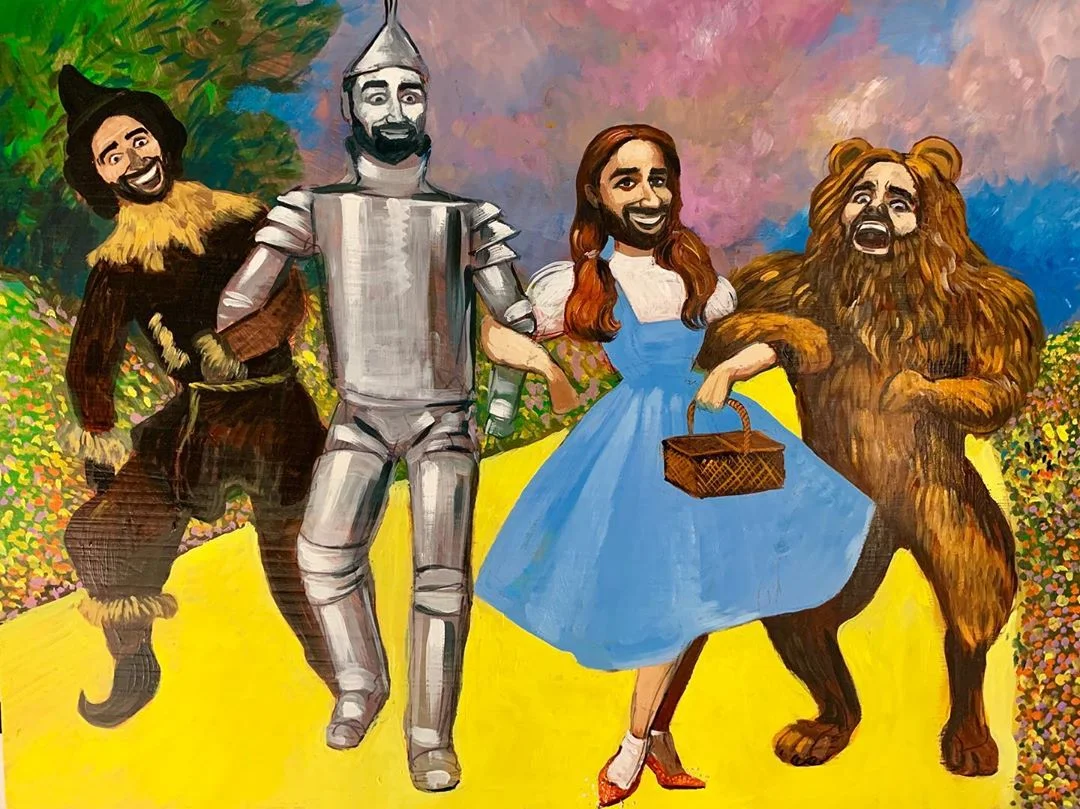 “Off to see the Wizard”, Oil on panel, 16 x 20, 2019. Instagram: @komailaijazuddin