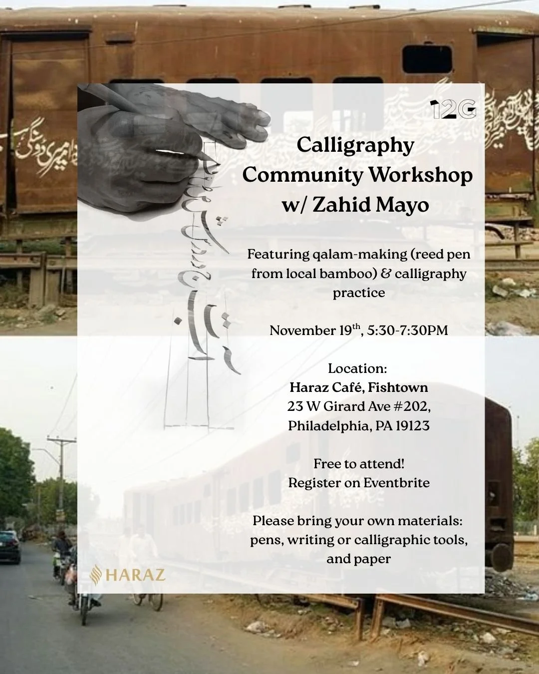 Calligraphy Community Workshop w/Zahid Mayo 