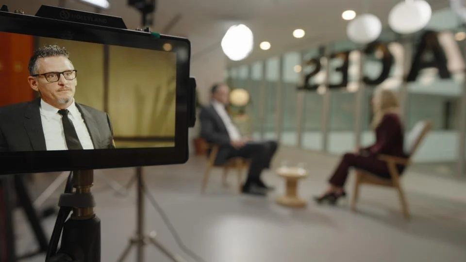 Camera Interview Setup for a Financial Times Feature