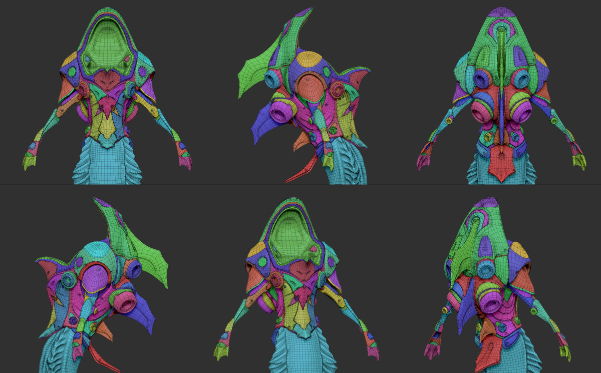 dagon_zbrush_polygroups.jpg