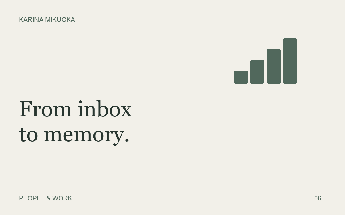 Email is becoming less of a communication tool and more of an organizational memory system.