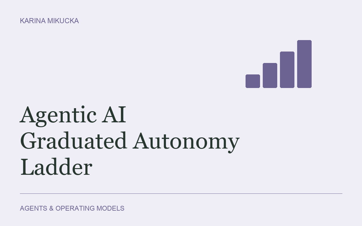 Agentic AI Operating Models: Graduated Autonomy Ladder