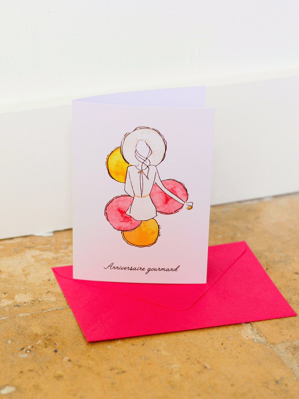 Carte Anniversaire Gourmand Enveloppe Fuschia Les Cartes Illustrees De Quitterie Carte Anniversaire Gourmand Enveloppe Fuschia Les Cartes Illustrees De Quitterie
