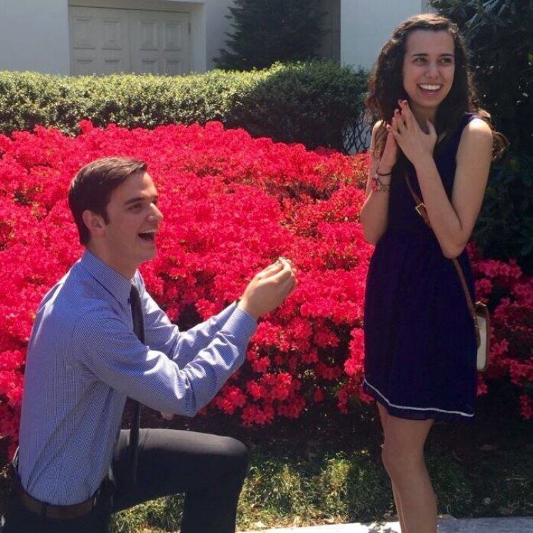 Alex & Rebekah's engagement in the White House Rose Garden, May 2015