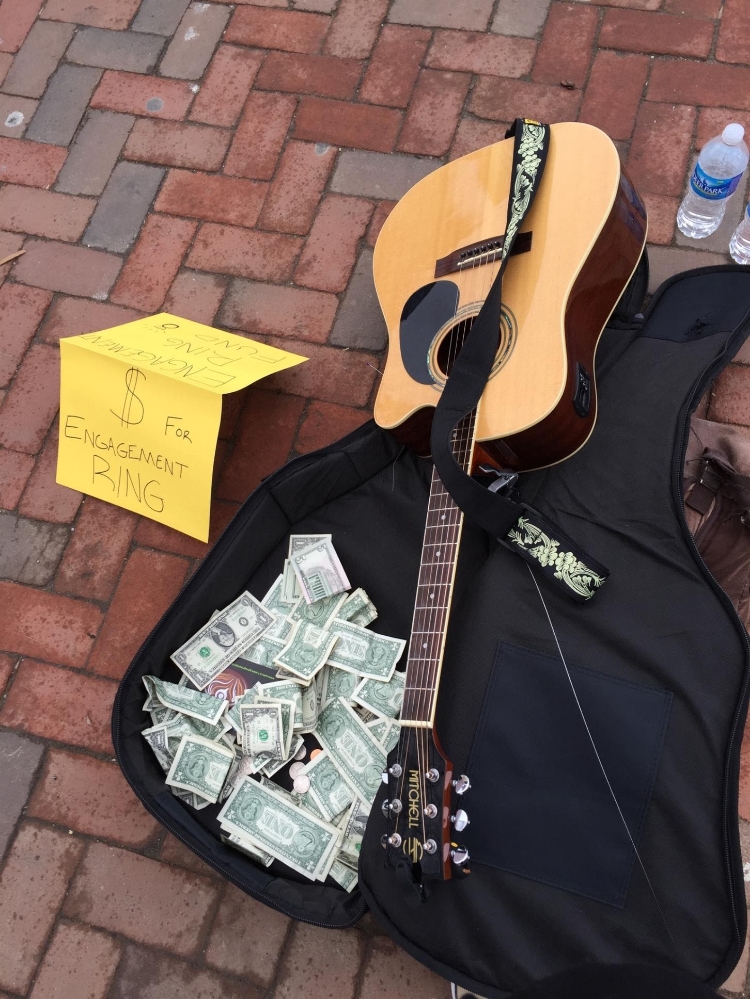 Alex busking in Washington DC