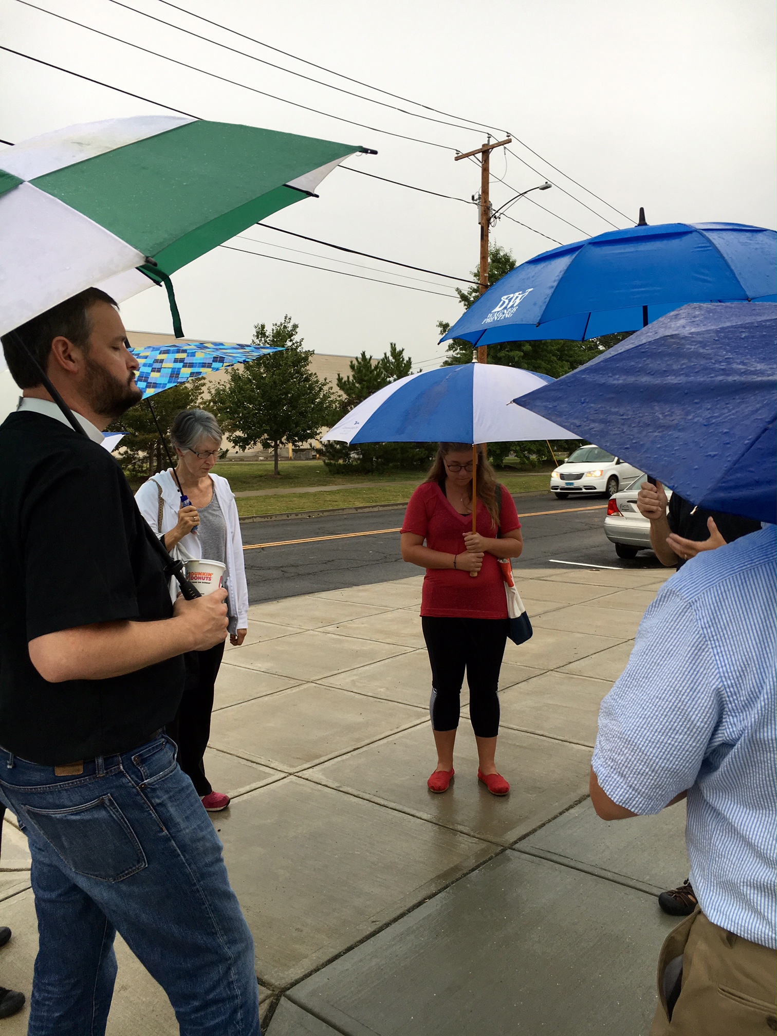 We joined with some wonderful people to pray in front of most of the schools in Bridgeport on the first day of school.