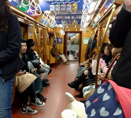 This beautiful wood-panelled subway, modeled after a famous movie train, made me want to stay on well past my stop