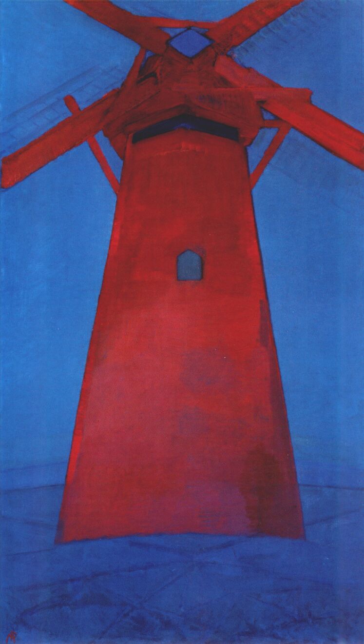 The Red Mill by Piet Mondrian ( source )