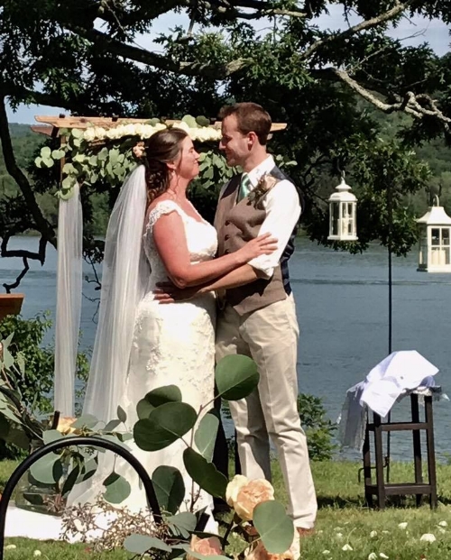 On Sunday, our nephew Ben married his sweetheart Ronnie on a beautiful lake in upstate NY. (photo credit: Tiffany Hall Folk)