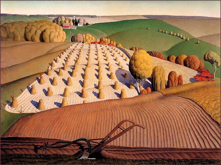  Fall Plowing, 1931  Grant Wood 