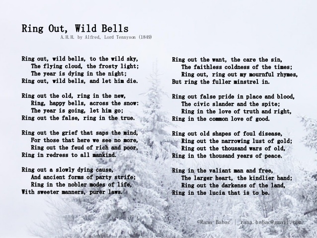 Ring Out Wild Bells - Beth's Notes