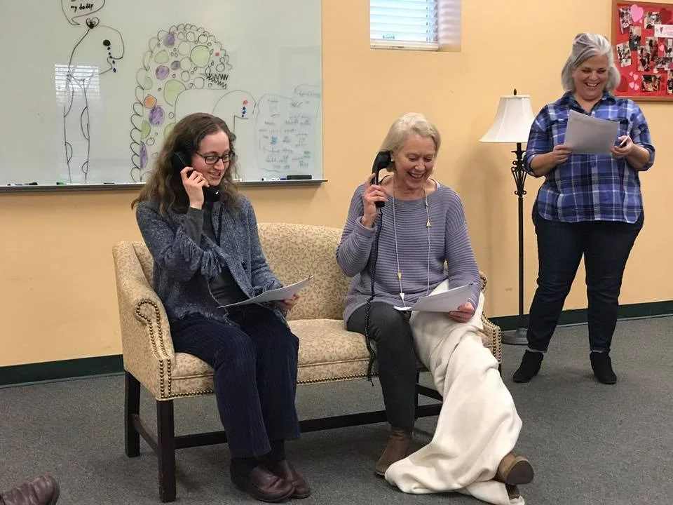 Reader’s theatre during our family discussion of The Best Christmas Pageant Ever