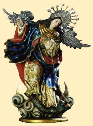  Our Lady of the Apocalypse crushes the serpent under her feet 