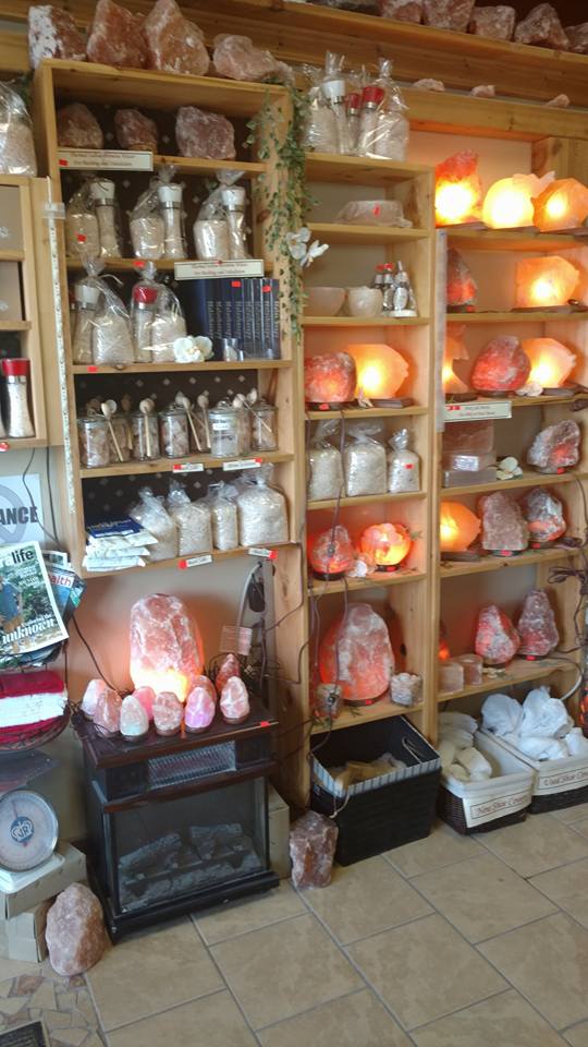 Salt lamps release negative ions which reportedly can be beneficial.