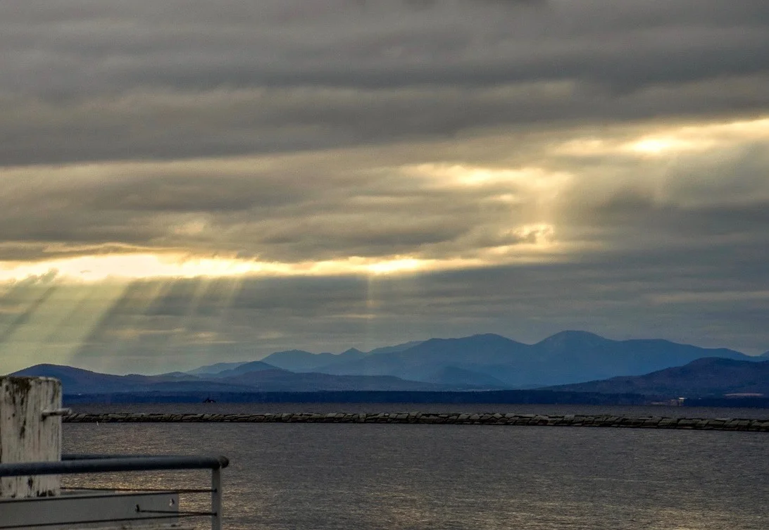 Champlain Valley and Adirondack High Peaks from Lake Champlain