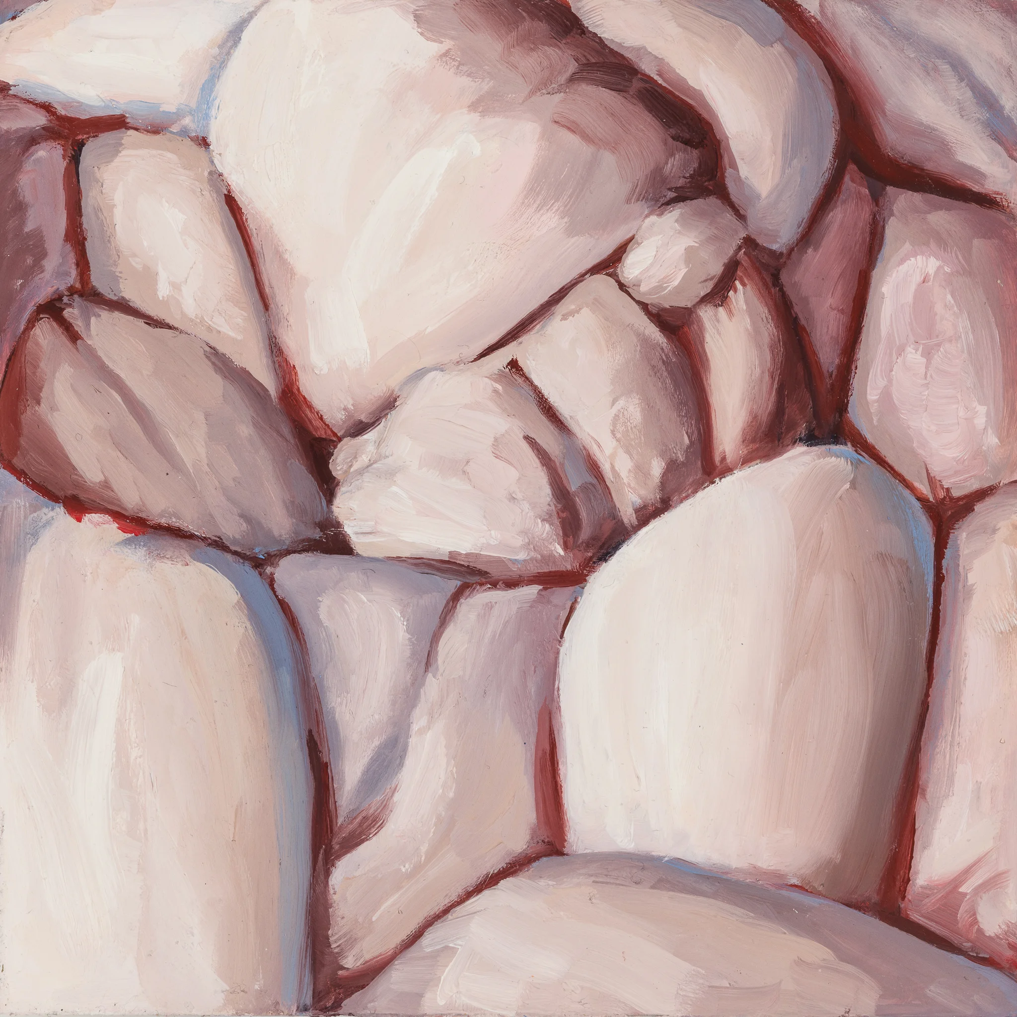  Contortion (Sold) 
 2018 
 5" x 5" 
 Oil on Acrylic Block 
