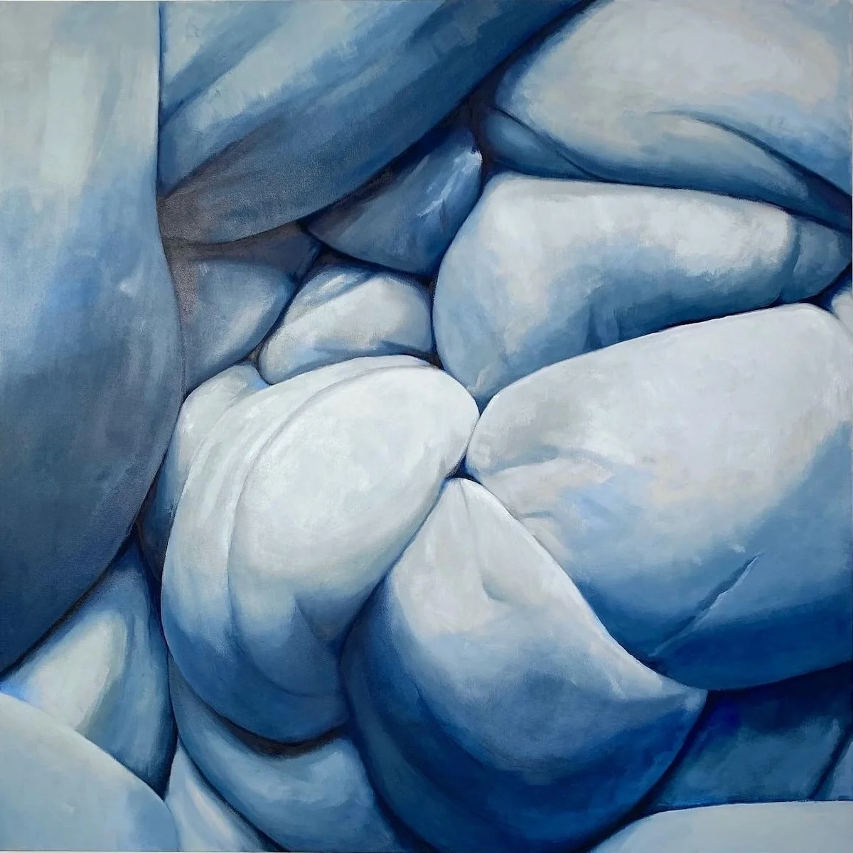  Three Braid Twist 
 2022 
 48" x 48" 
 Oil on Canvas 

