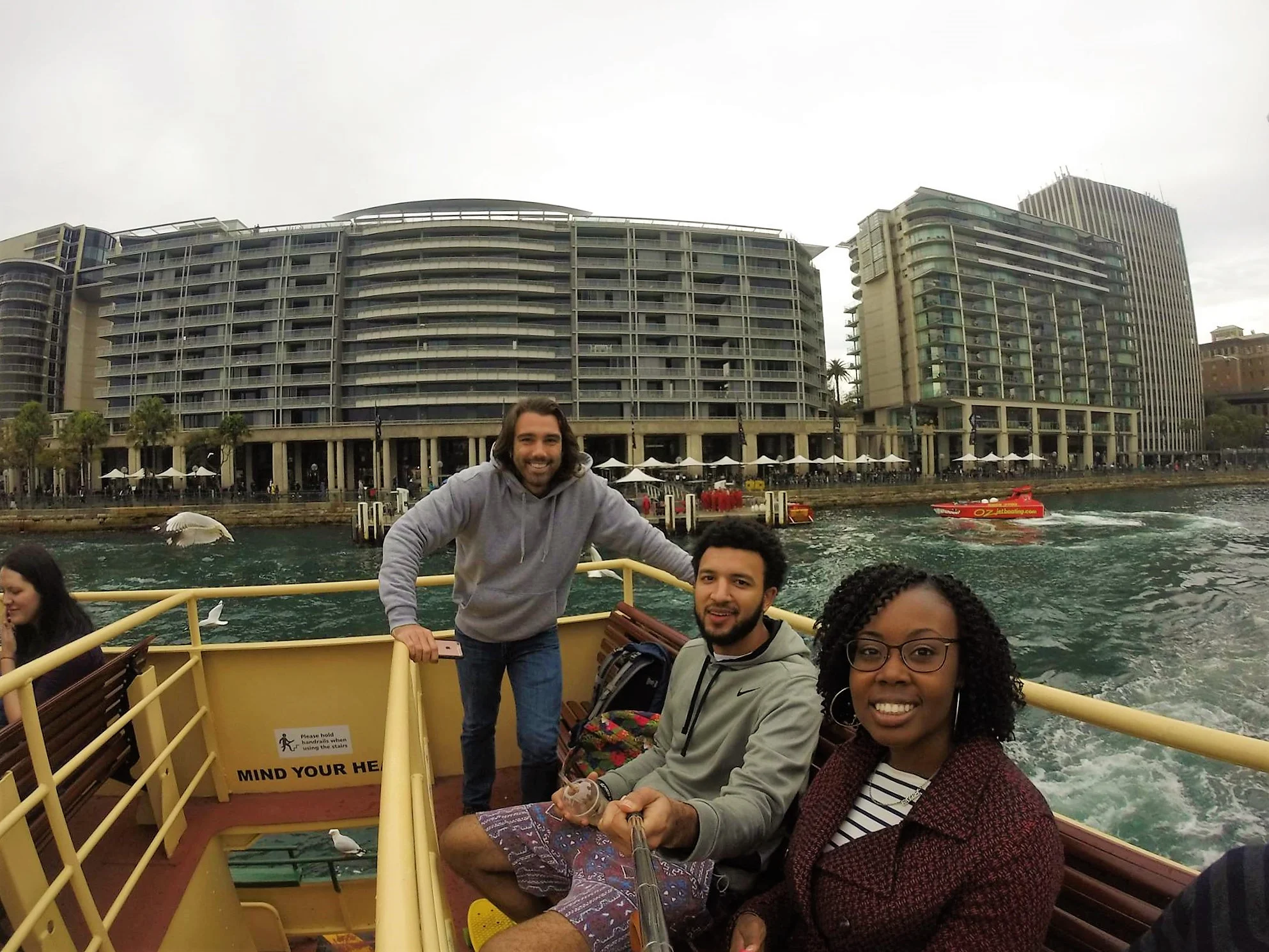 On the Ferry on our way to the zoo