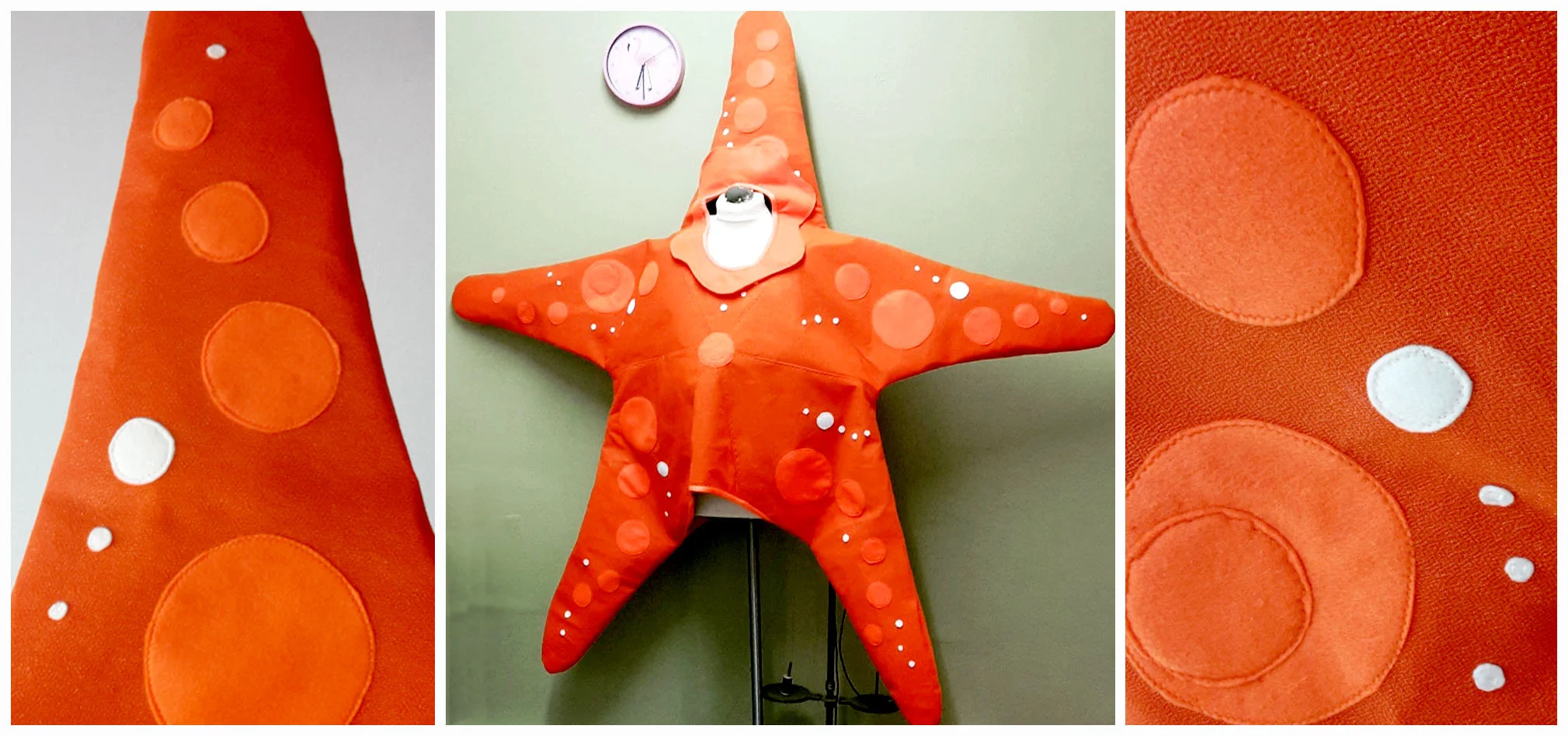 Starfish Prop/Costume - TAKE ME OUT - ITV/Thames 2016 Original Pattern Drafting to create Costume/Props inc. Starfish for the Christmas special. 