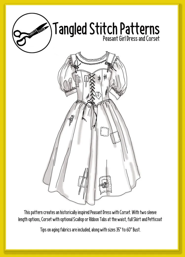 PDF Peasant Girl Theatrical Sewing Pattern  Midnight Costume Services
