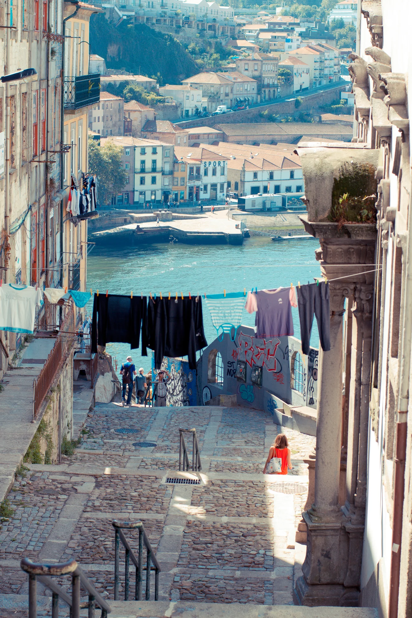 The old town and the wine cellars. 