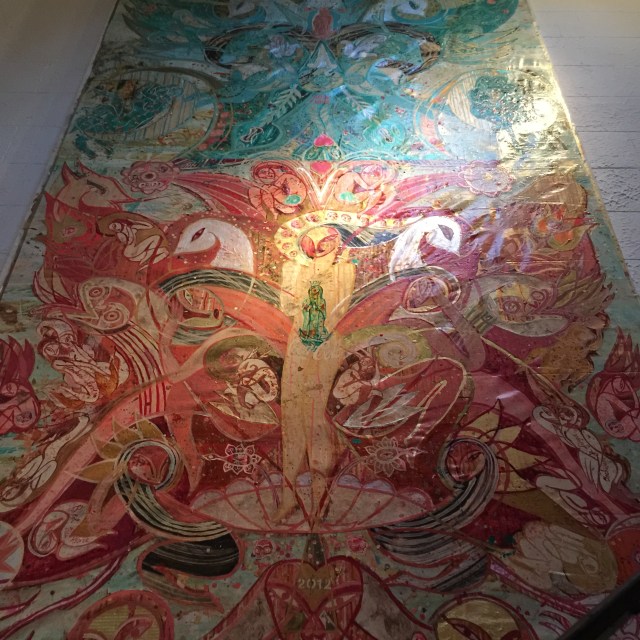 Red Tree House Mural by Carlito