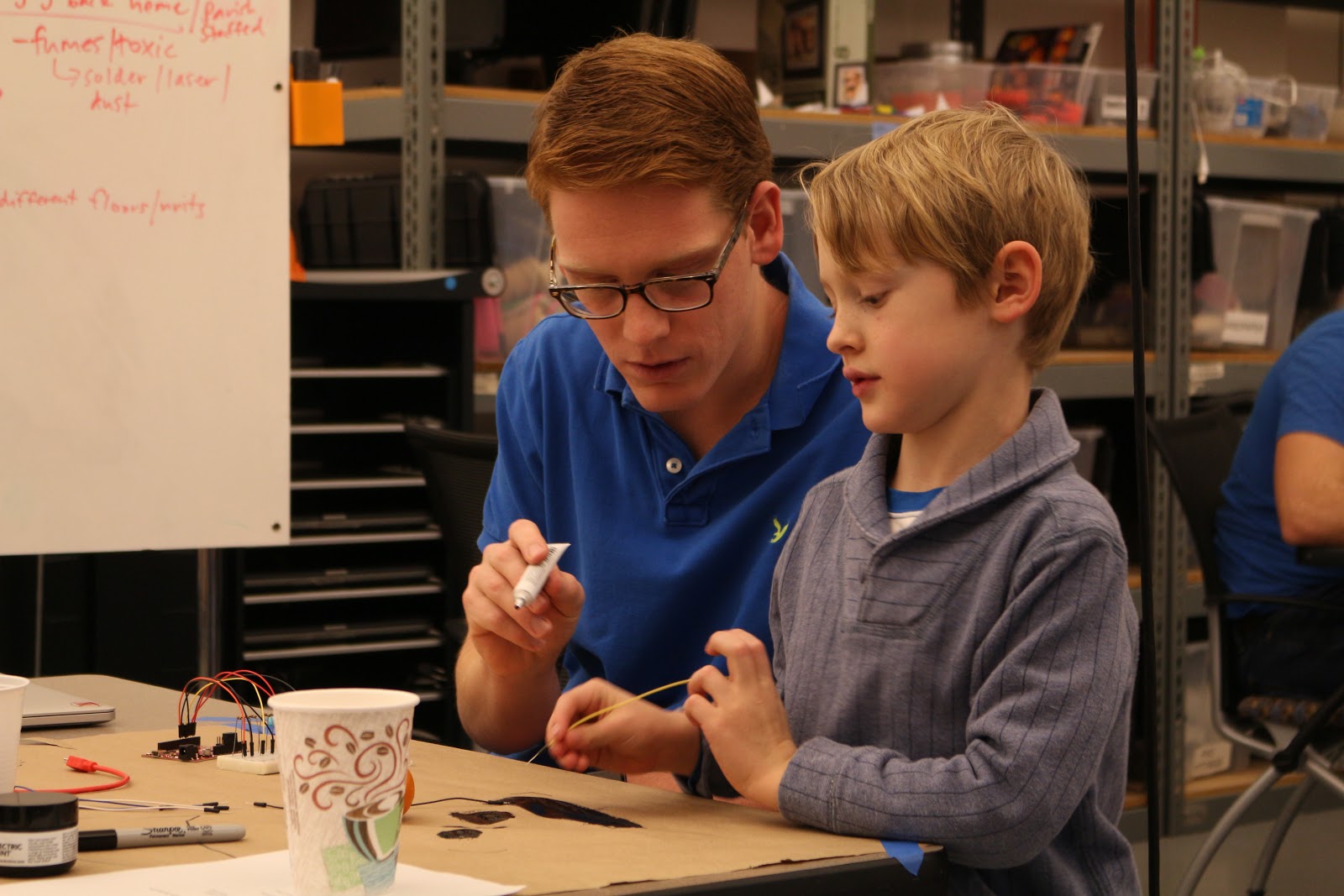 Charlie learns how to create circuits by drawing them using conductive ink.