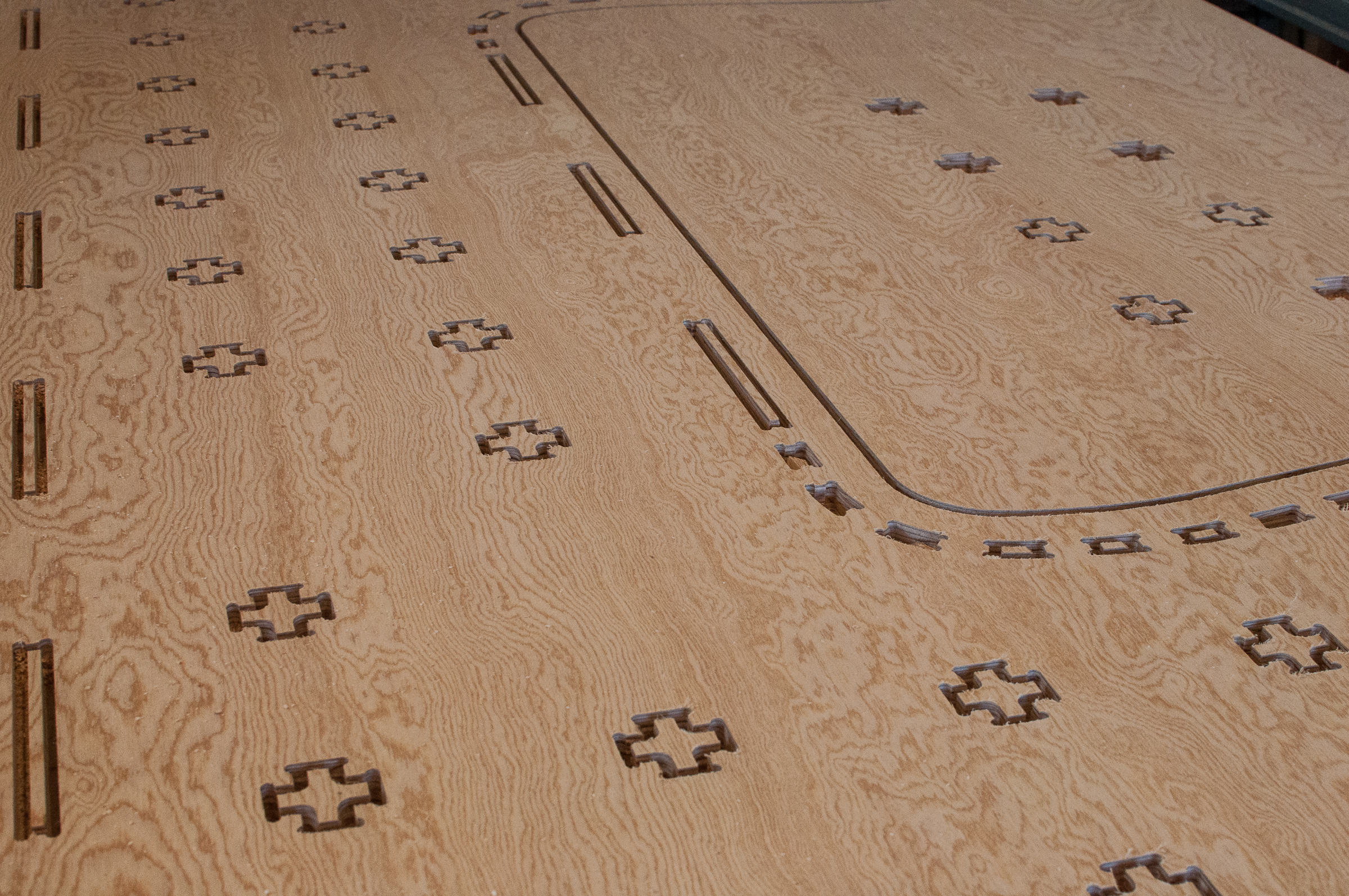 Some of the finished CNC router cuts.