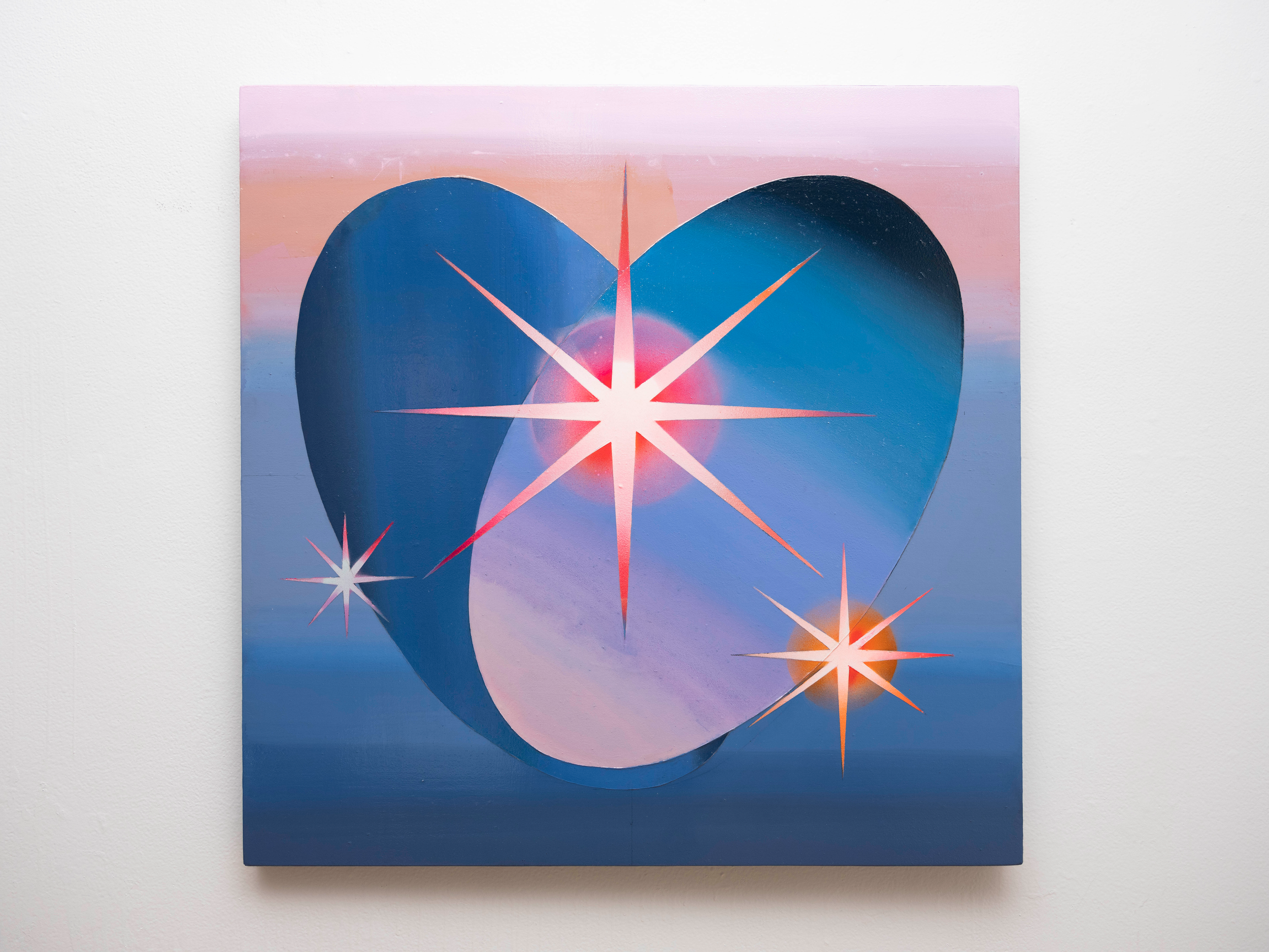 Healing Star. Acrylic; latex and aerosol, and graphite on wood, 30 x 30 inches, 2022-2023.