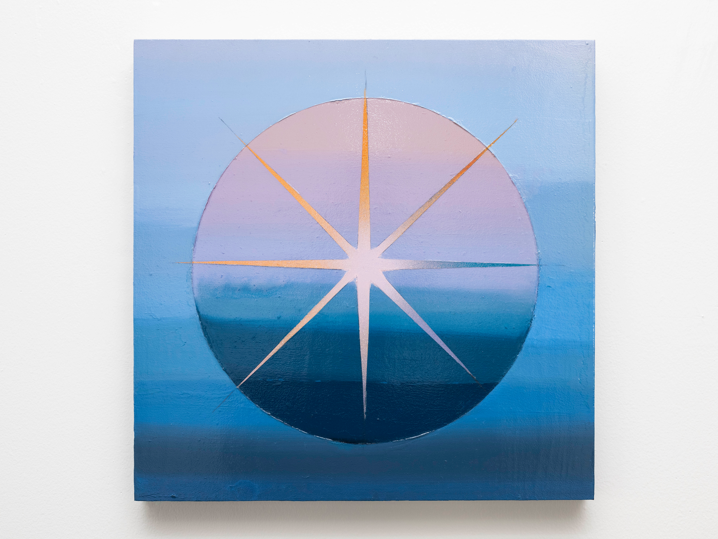 Healing Star Study. Acrylic; latex and aerosol, and graphite on wood, 16 x 16 inches, 2022.