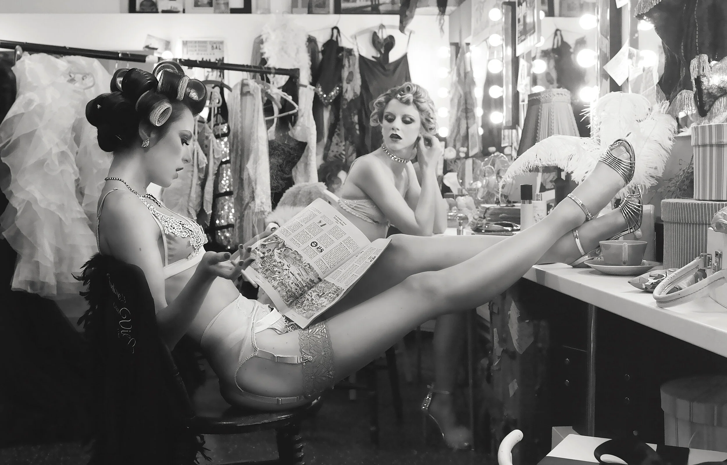 Claudia and Fran relaxing