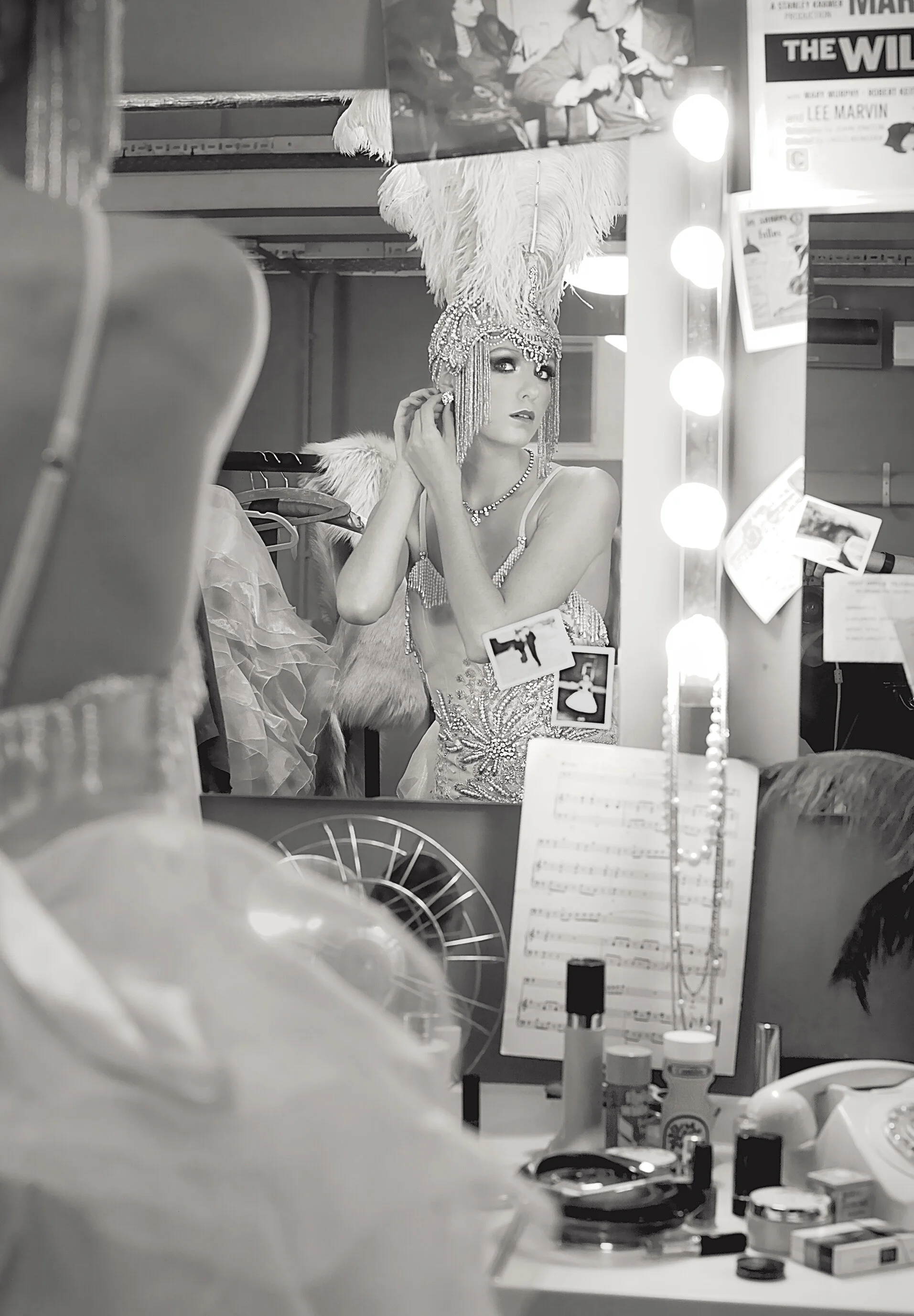 Claudia looking in the mirror