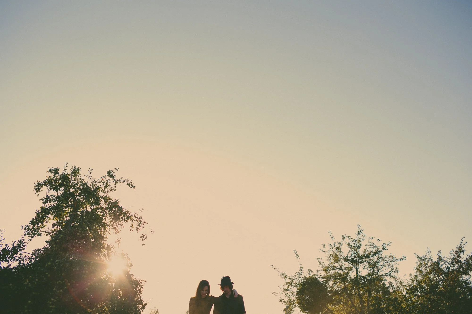  Music & Fashion Photographer Jennifer Skog photographs folk rock duo Ghost & Gale at singer/songwriter Brodie Jenkins California family property.  Hair & Makeup by Lindsay Skog. 