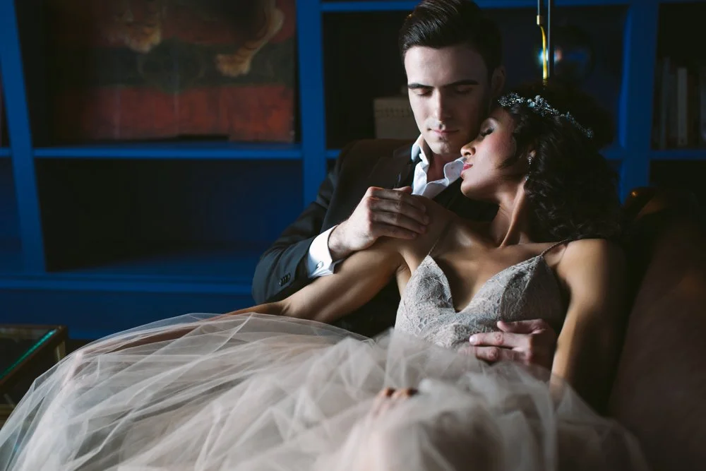  JENNIFER SKOG  photographs bridal editorial in the Claremont Hotel's newly renovated rooms. 