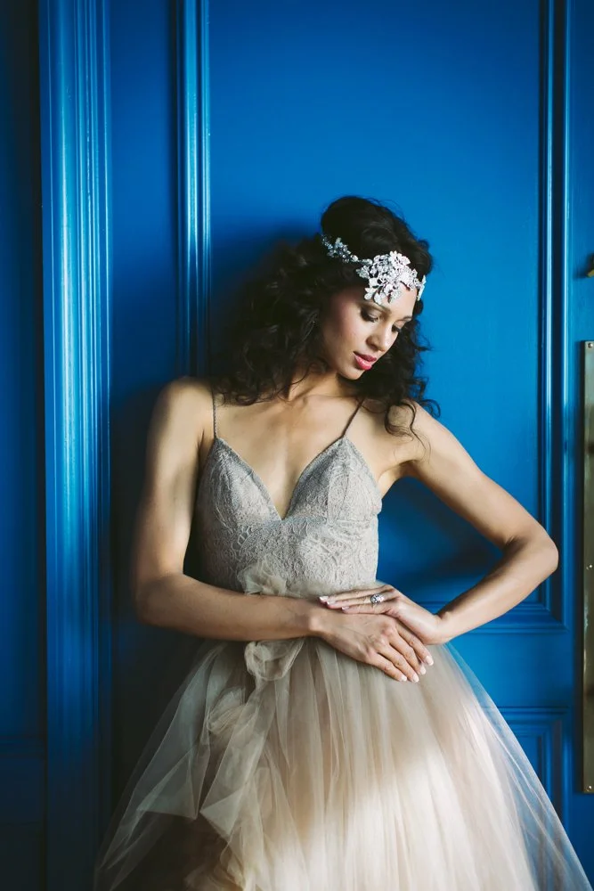  JENNIFER SKOG  photographs bridal editorial in the Claremont Hotel's newly renovated rooms. 