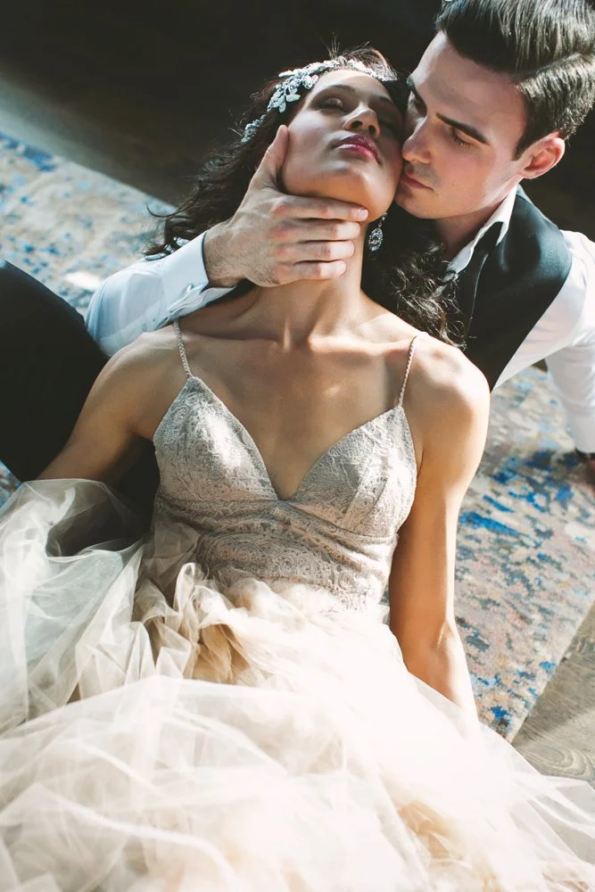  JENNIFER SKOG  photographs bridal editorial in the Claremont Hotel's newly renovated rooms. 