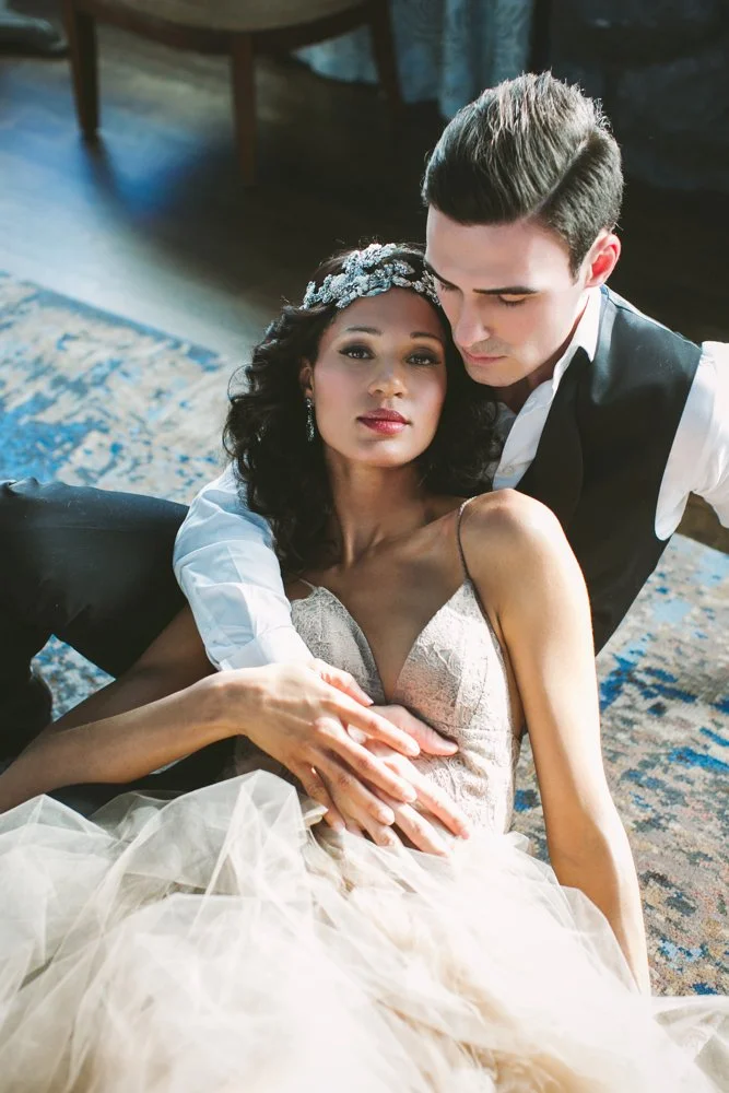  JENNIFER SKOG  photographs bridal editorial in the Claremont Hotel's newly renovated rooms. 