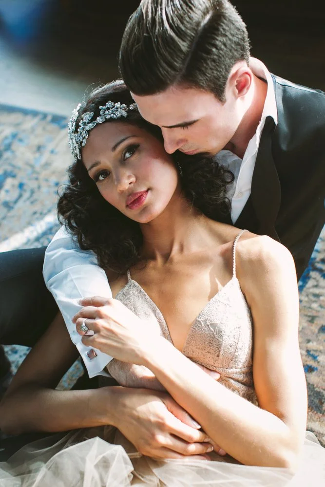  JENNIFER SKOG  photographs bridal editorial in the Claremont Hotel's newly renovated rooms. 