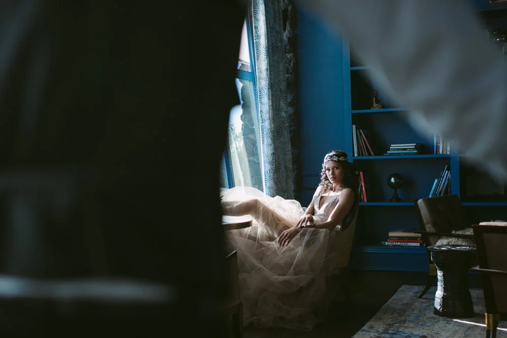  JENNIFER SKOG  photographs bridal editorial in the Claremont Hotel's newly renovated rooms. 