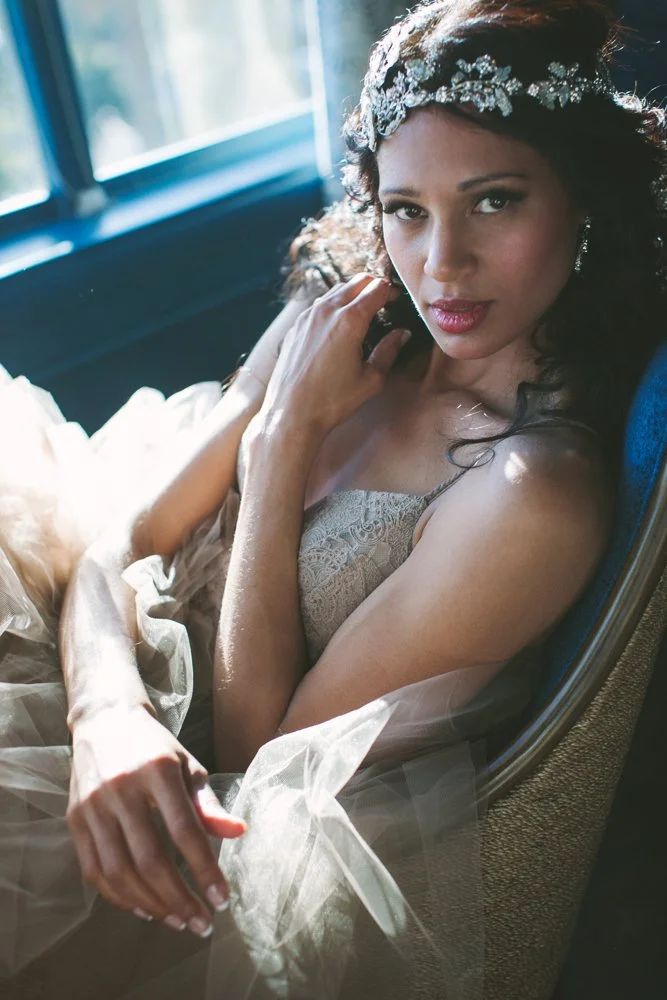  JENNIFER SKOG  photographs bridal editorial in the Claremont Hotel's newly renovated rooms. 