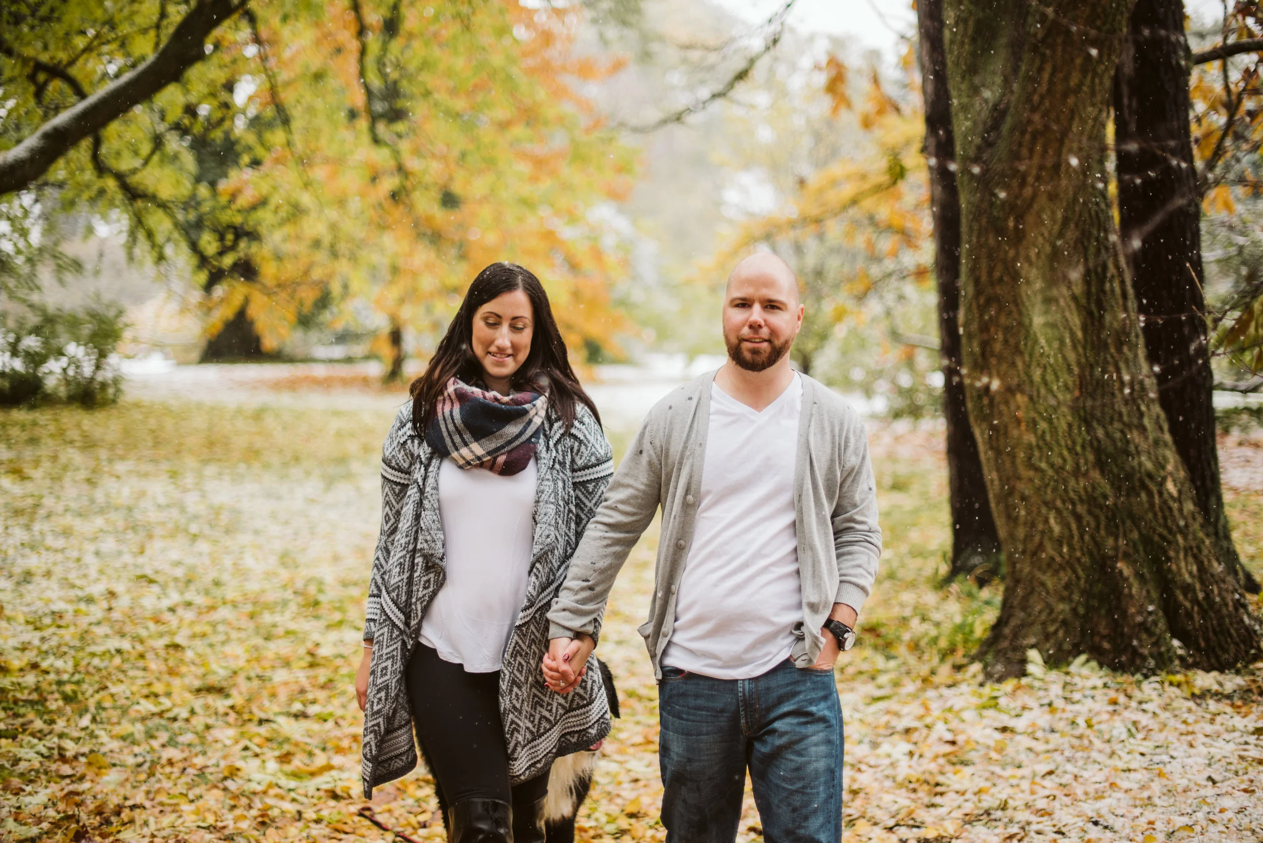 Jessica &amp; Caleb's Snowy Fall Engagement
