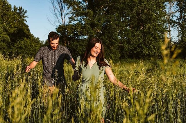 *new content alert*
Erin literally could not stop smiling after she left this session! It was a stinking hot evening but getting to be back running through fields [in the evening glow] and capturing this real love, was everything. We've missed this S