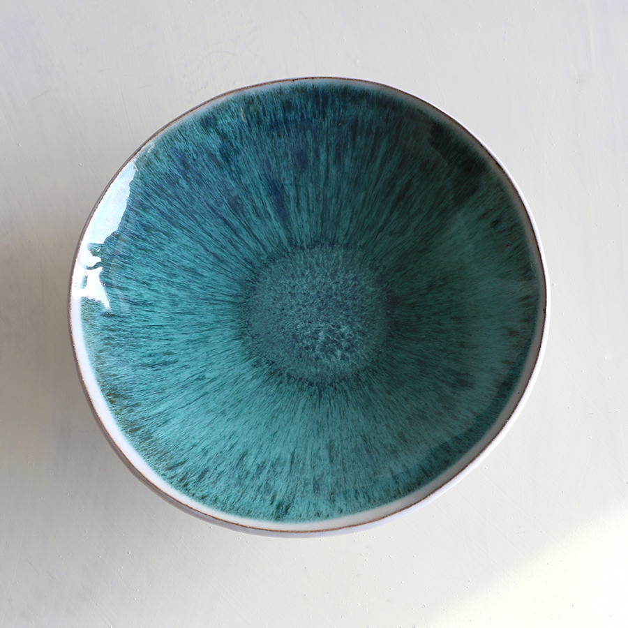 Green Blue Lake Serving Bowl