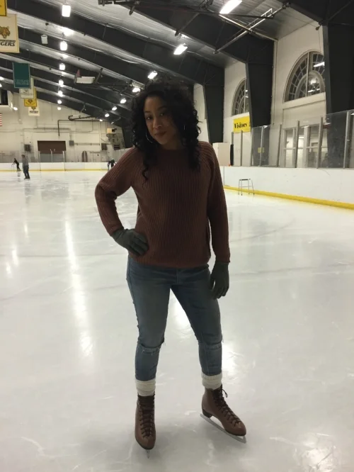 Gina skating the night away!
