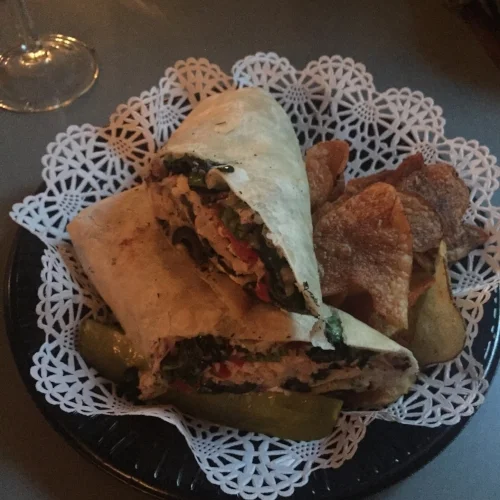 Yummy Greek Chicken Wrap at Harpersfield