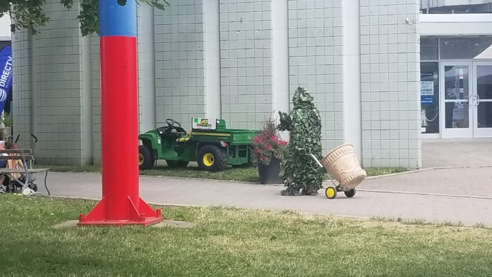 Time for a break. A plant takes it's pot for a walk