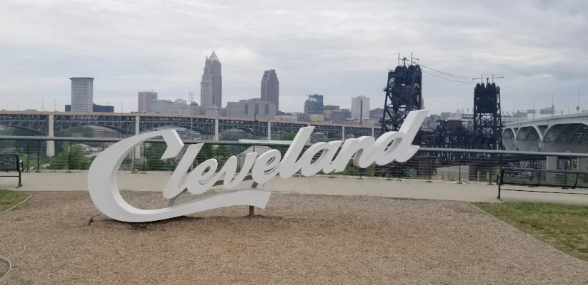 Cleveland Script Sign in Tremont