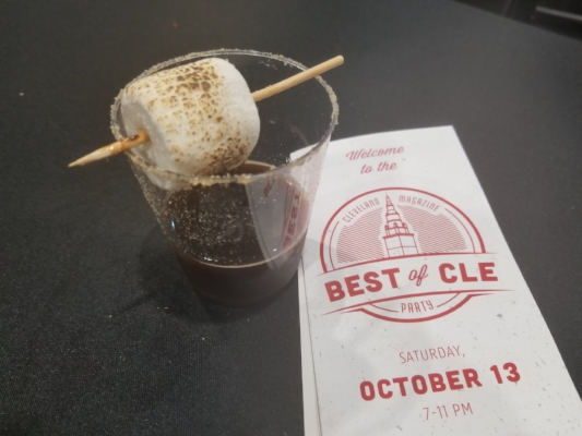 S’mores beer sample for Boss Dog Brewing Company in Cleveland Heights