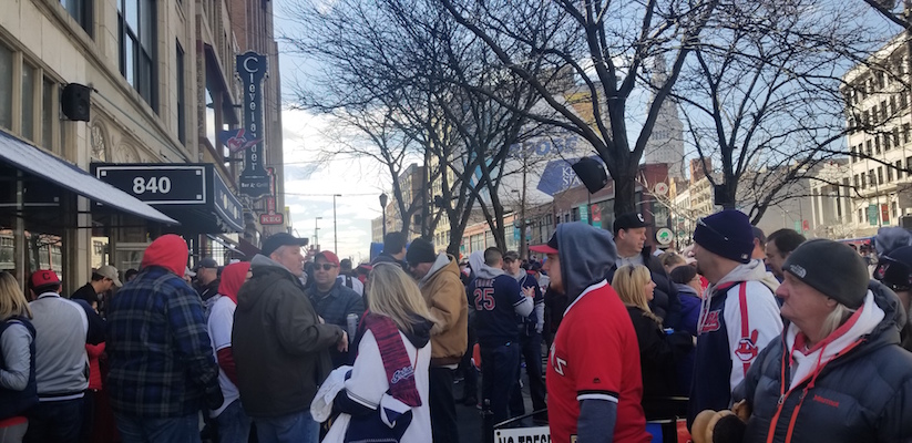 E. 9th and Prospect- so many people out here