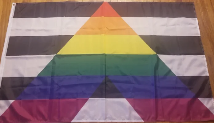 The Ally flag- Black and white symbolizes you are straight/hetero